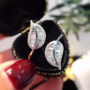 Two Zircon Leaves Ring κοσμηματα δαχτυλιδι