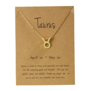 Zodiac necklace κοσμηματα κολιε κρεμαστο ταυρος