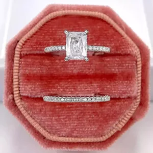 Emerald Ring Set κοσμηματα δαχτυλιδι