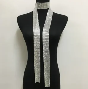 sequin scarf silver