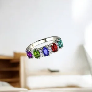 Piedras Multicolores Ovaladas Anillo κοσμηματα δαχτυλιδι