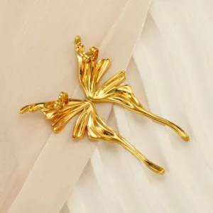 Alas de Mariposa Doradas Σκουλαρίκια Ατσάλι κοσμηματα βραχιολί δαχτυλιδι κολιε