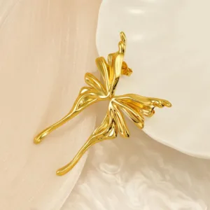 Alas de Mariposa Doradas Σκουλαρίκια Ατσάλι κοσμηματα βραχιολί δαχτυλιδι κολιε
