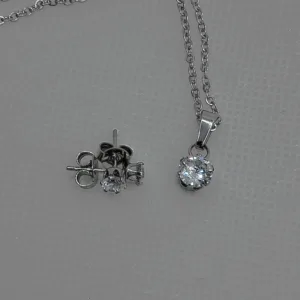 Conjunto de Circón Σετ Κολιέ και Σκουλαρίκια με Zircon σε Ασημί Χρώμα – Ανοξείδωτο Ατσάλι Stylehub account κοσμηματα σκουλαρικια βραχιολι δαχτυλιδι κολιε About us κοσμηματα θεσσαλονικη γυναικεια κοσμηματα ατσαλινα κοσμηματα κοσμηματα που δεν μαυριζουν φθηνα κοσμηματα κοσμηματα μαργαριταρια