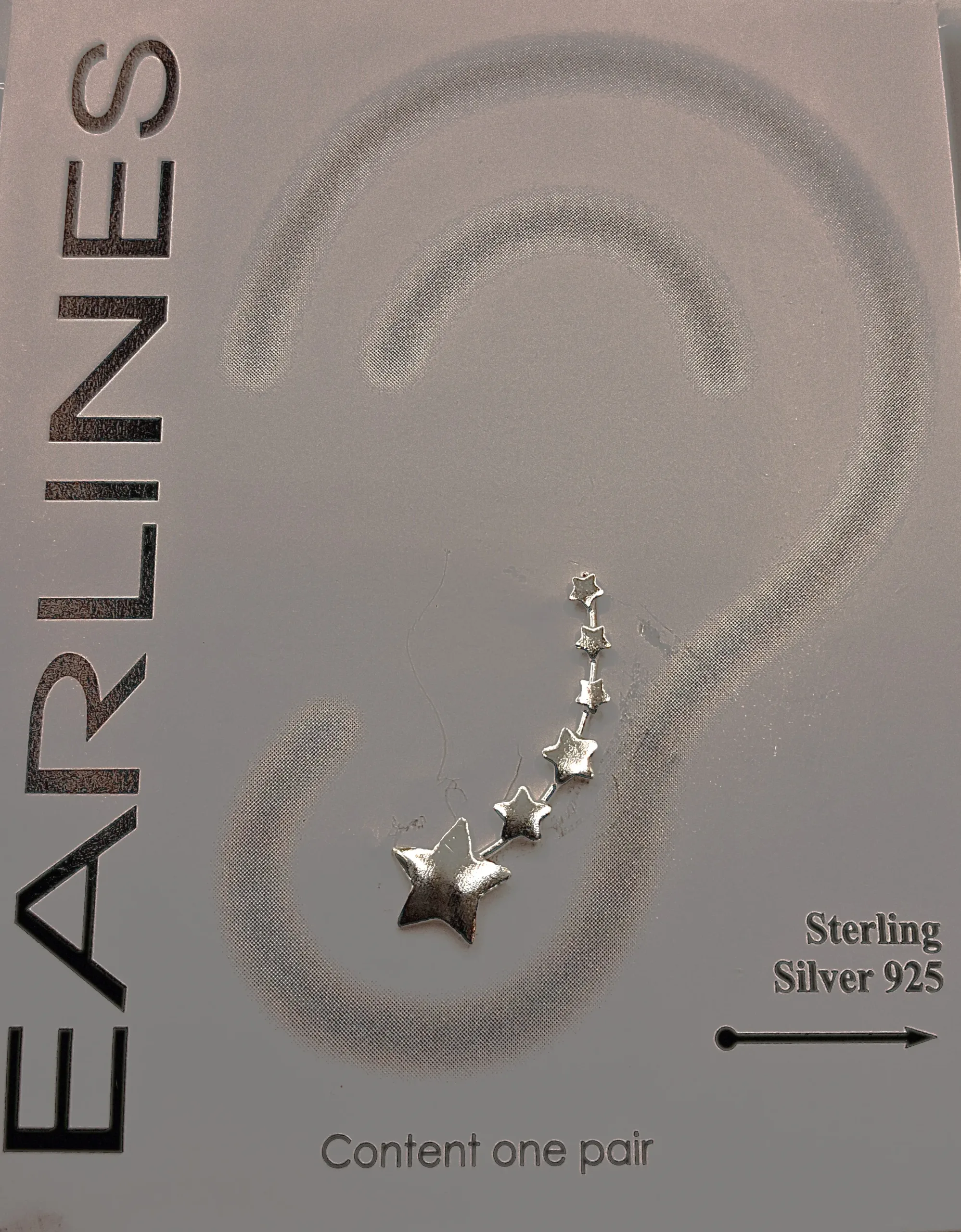 Stars Earline – Earline σκουλαρίκια με αστεράκια από Ασήμι 925 σε ασημί χρώμα