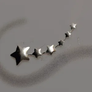 Stars Earline – Earline σκουλαρίκια με αστεράκια από Ασήμι 925 σε ασημί χρώμα