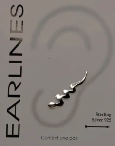 Wide Snakes Earline – Ασημένια earline σκουλαρίκια από Ασήμι 925 με snake design σε ασημί χρώμα