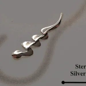Wide Snakes Earline – Ασημένια earline σκουλαρίκια από Ασήμι 925 με snake design σε ασημί χρώμα