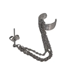 ear cuff κρεμαστές αλυσίδες επιπλατινωμένο ασήμι 925