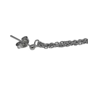 ear cuff κρεμαστές αλυσίδες επιπλατινωμένο ασήμι 925