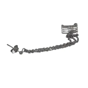 ear cuff κρεμαστές αλυσίδες επιπλατινωμένο ασήμι 925