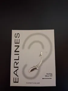 Earline Δελφίνια Ασημί 925 Ασημένια Σκουλαρίκια Αυτιού - Ζευγάρι