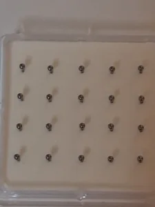 μπιλίτσα μύτης 2mm ασημί χειρουργικό ατσάλι