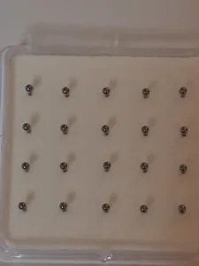 μπιλίτσα μύτης 2mm ασημί χειρουργικό ατσάλι
