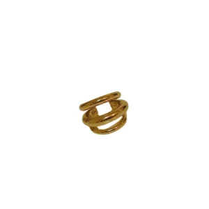 τριπλό ear cuff χρυσό 19mm ανοξείδωτο ατσάλι