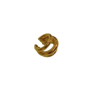 τριπλό ear cuff χρυσό 19mm ανοξείδωτο ατσάλι