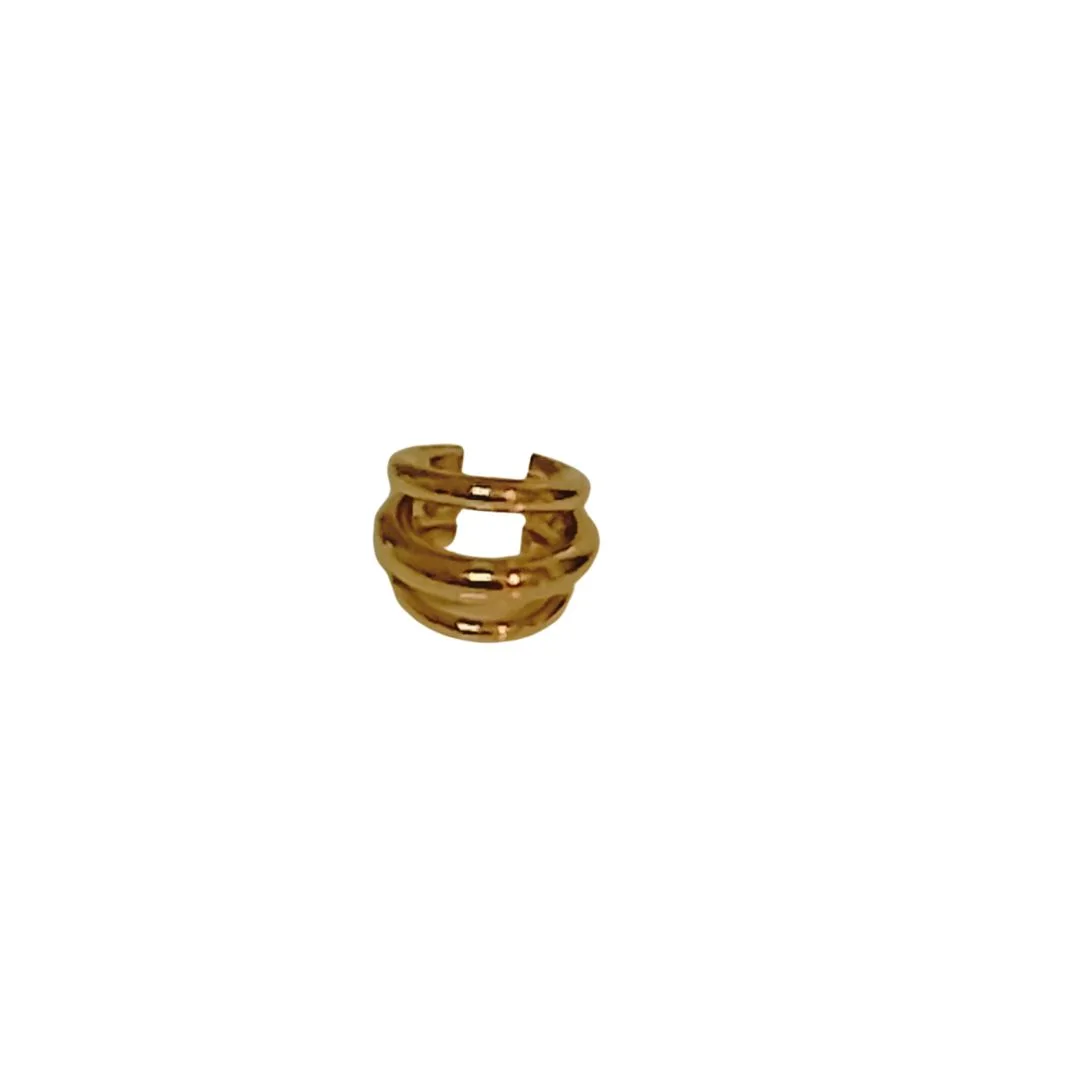 τριπλό ear cuff χρυσό 19mm ανοξείδωτο ατσάλι